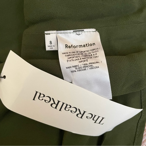 ON HOLD Reformation Ismena dress size 8 fern green NWT - Picture 7 of 7